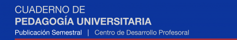 Cabecera de la revista Cuaderno de Pedagogía Universitari
