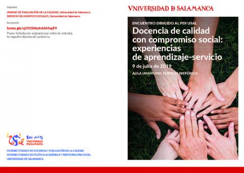 Jornada "Docencia de calidad compromiso social: experiencias de aprendizaje-servicio"