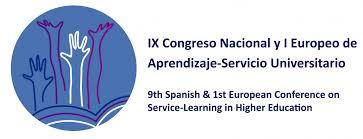Logotipo del IX Congreso Nacional y I Europeo de Aprendizaje-Servicio Universitario