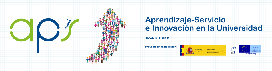 Cabecera de la web del Proyecto Aprendizaje-Servicio e Innovación en la Universidad