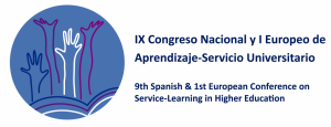 Logotipo del IX Congreso Nacional y I Europeo de ApS Universitario