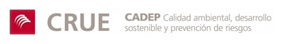 Logotipo de la Comisión Sectorial de Calidad, Desarrollo Sostenible y Prevención de Riesgos de la CRUE (Conferencia de Rectores de las Universidades Españolas)
