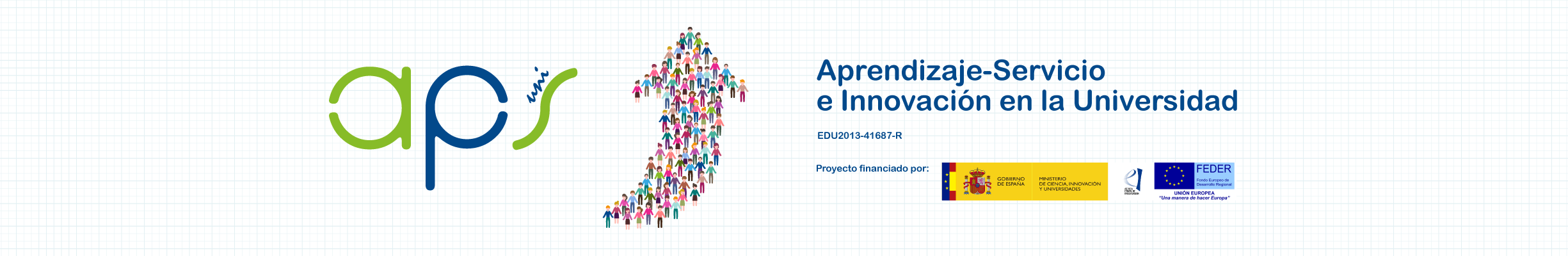 Cabecera de la web del Proyecto Aprendizaje-Servicio e Innovación en la Universidad