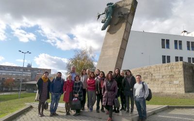 A profesora Mar Lorenzo e Jesica Núñez representan á USC na reunión do Proxecto UNINTEGRA na Universidade de Minho