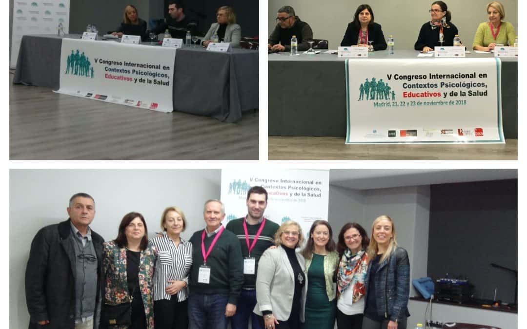 Membros do GI ESCULCA participan no V Congreso Internacional en Contextos Psicológicos, Educativos y de la Salud, celebrado en Madrid entre os días 21 e 23 de novembro de 2018