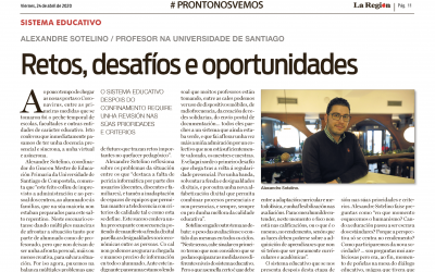 Entrevista ao profesor Alexandre Sotelino en La Región