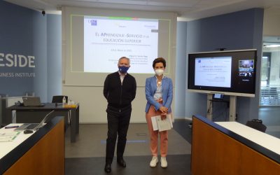 Conferencia do profesor Santos Rego sobre aprendizaxe-servizo na sede de IESIDE en Vigo